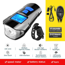 Load image into Gallery viewer, Waterproof Bicycle Light USB Charging Bike Front Light