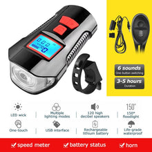 Load image into Gallery viewer, Waterproof Bicycle Light USB Charging Bike Front Light